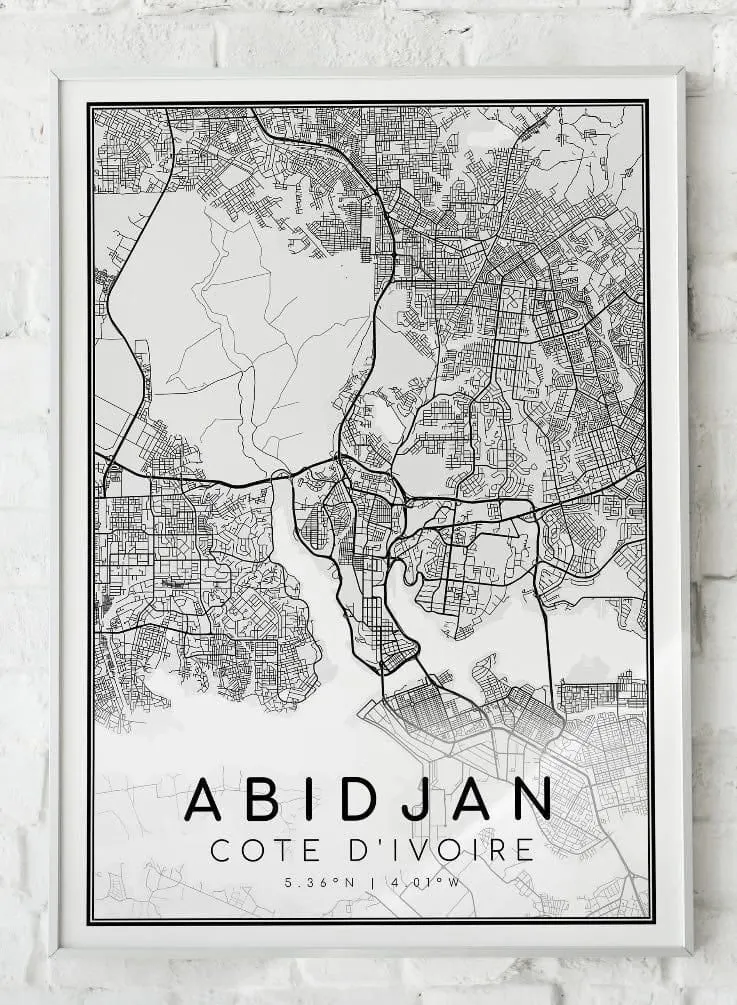 Carte d’Abidjan
