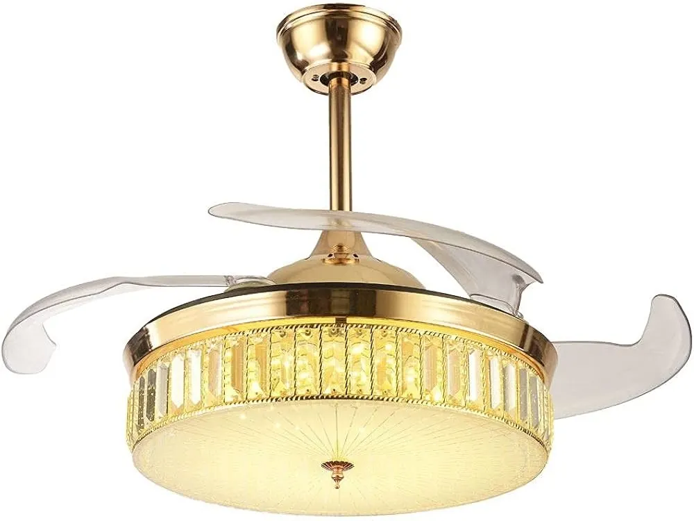 Plafonnier Ventilateur Doré - Luxe Fonctionnel