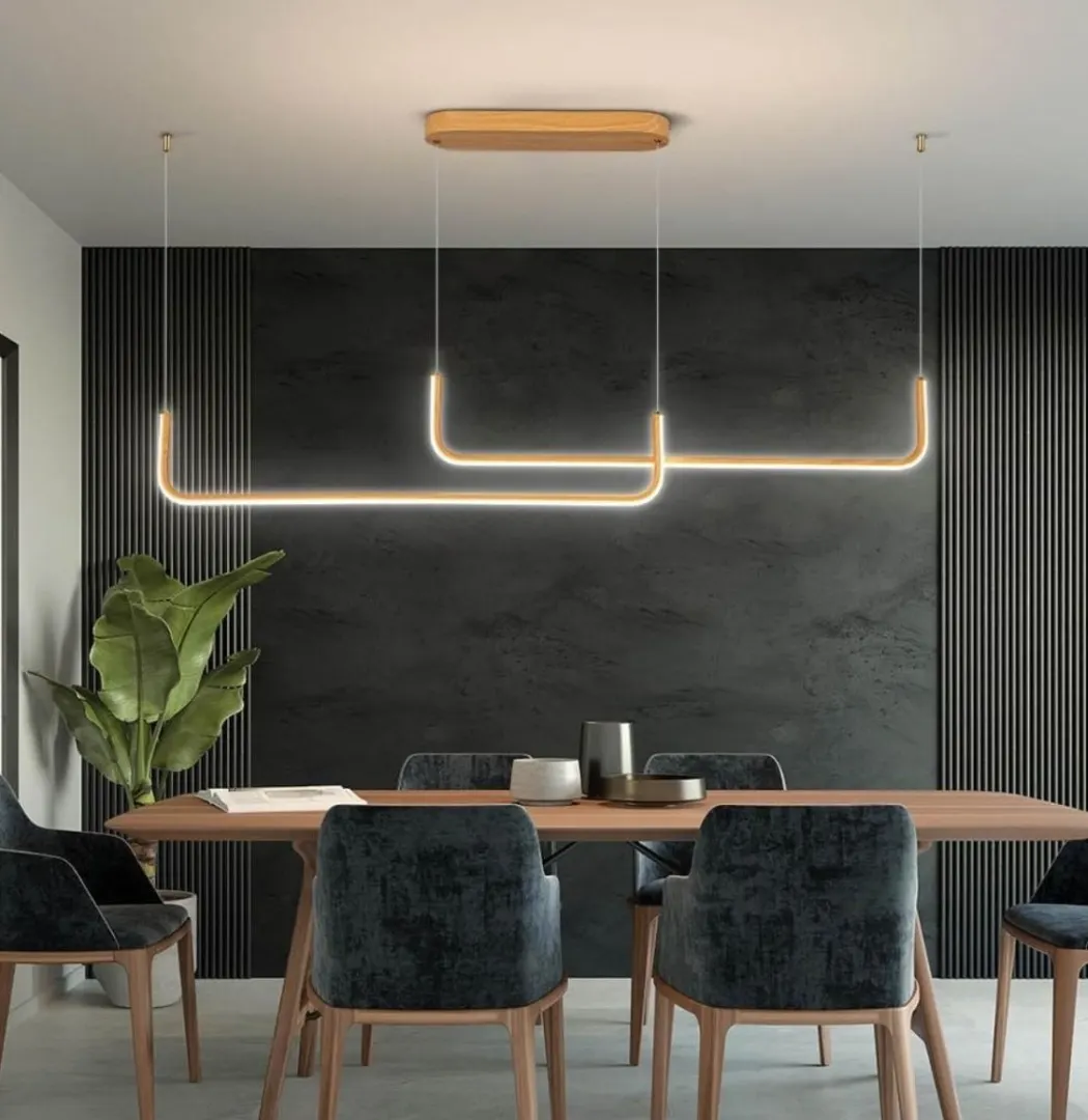 Suspension Linéaire LED Design - Salle à Manger Moderne
