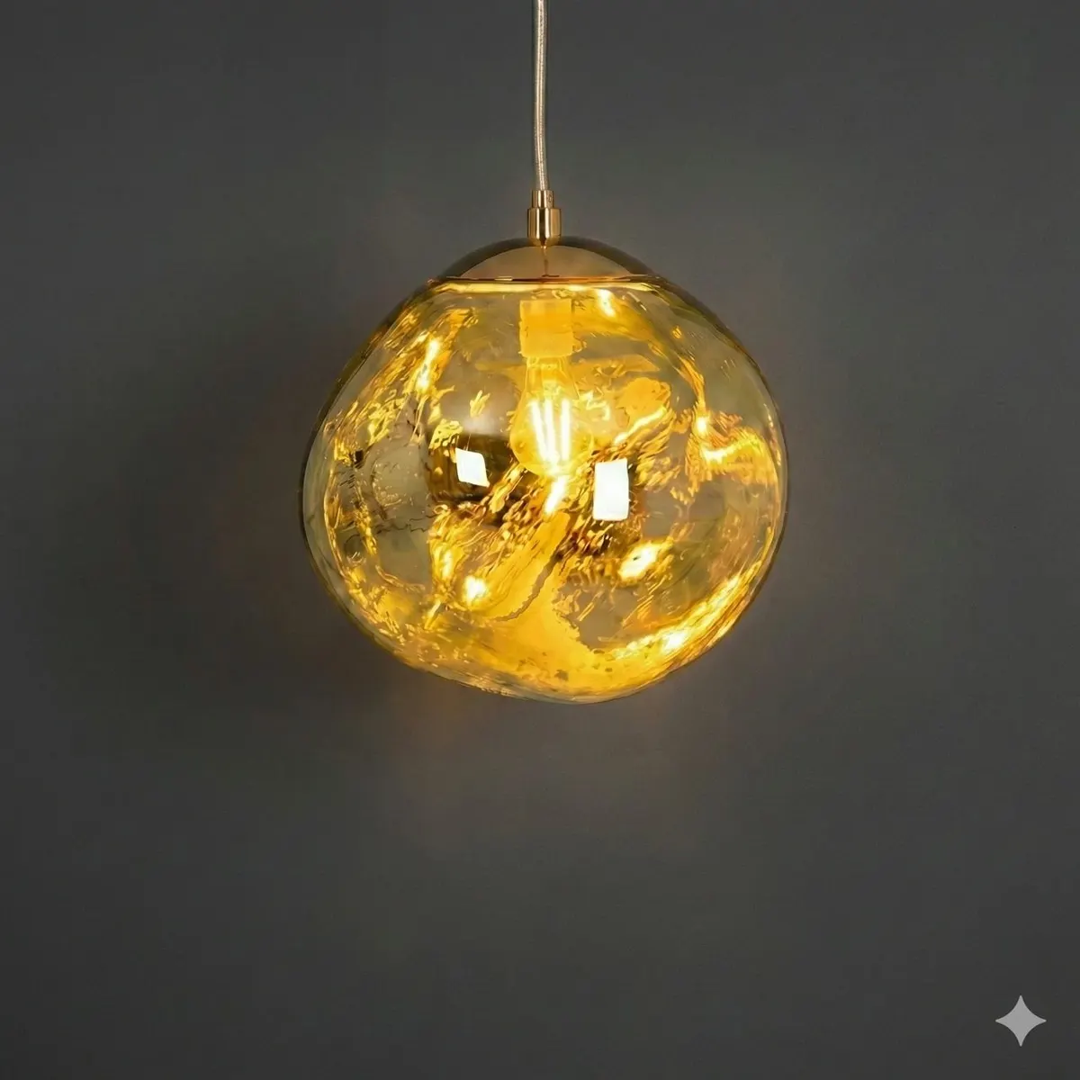 Suspension Sphère Ambrée
