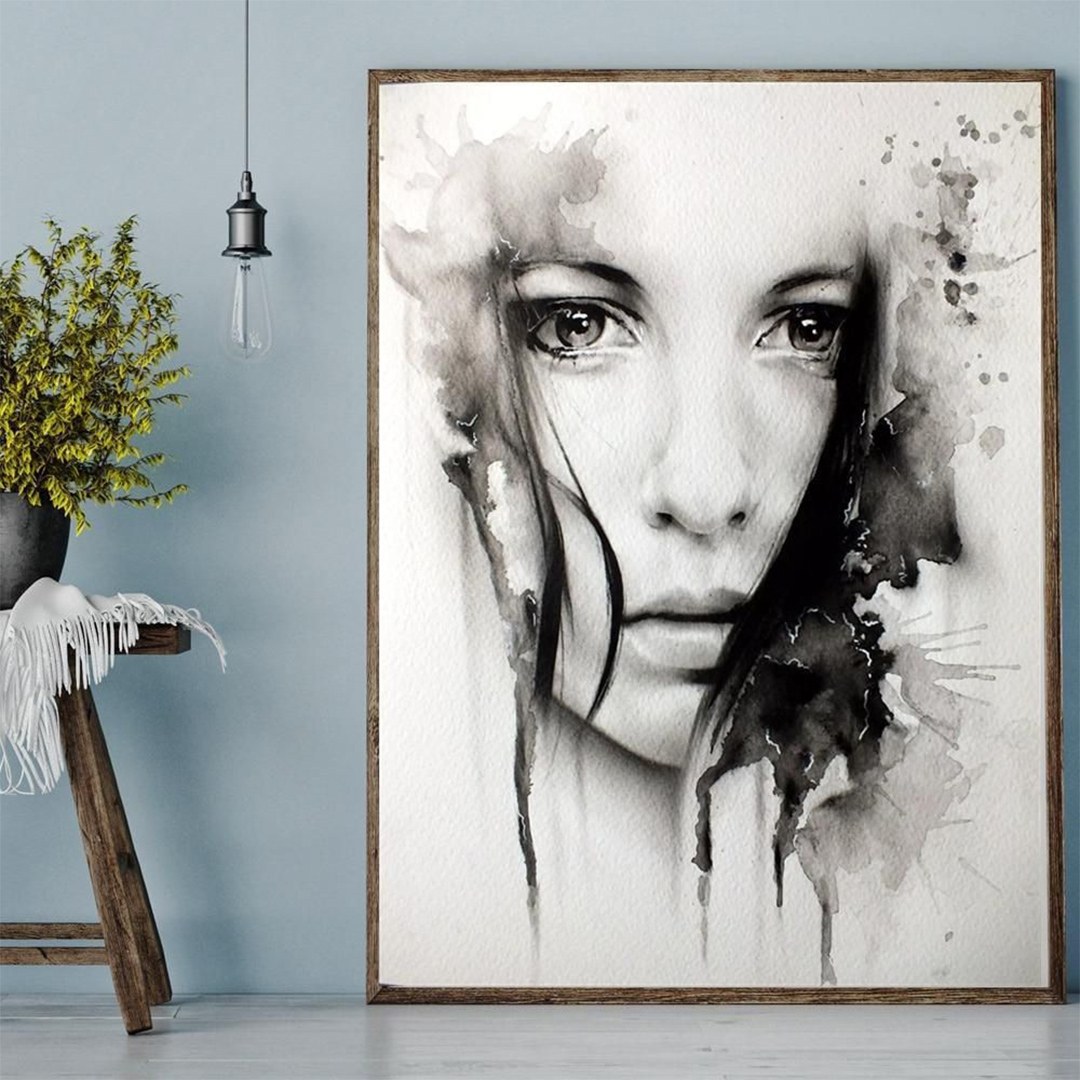 Visage féminin artistique