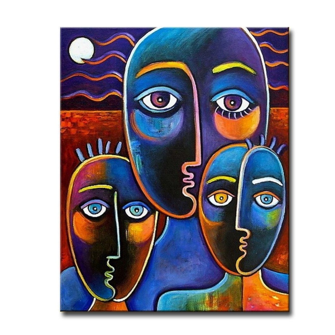 Visages africains abstraits